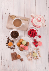 Colorful macarons.