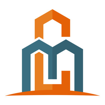 icon logo for the construction business, with combination of the initials M & C