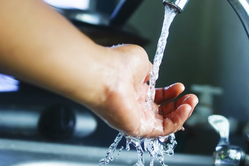 Washing Hands. Cleaning Hands. Hygiene With Motion Blur Effect