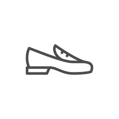 Loafer shoe line icon