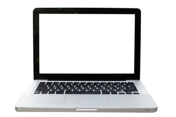 Laptop computer White background