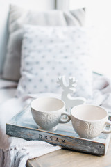 Cozy winter christmas morning