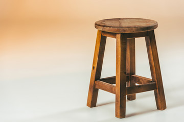 close up view of old fashioned wooden chair