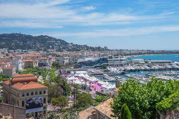 Fototapeta na wymiar Old city and harbor in Cannes, French Riviera, France,cannes filmfestival