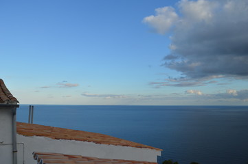 Festland Spanien vom Cap Formentor Blick auf Palamos Dach Leuchtturm