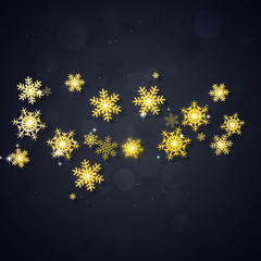 Fototapeta premium Holiday Golden Snow