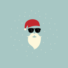 cool Santa with sunglasses