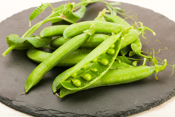 Ripe green peas