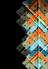 Color arrows on black background