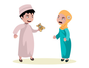 Muslim kid holding quran