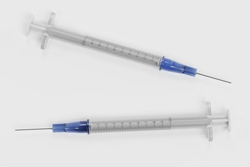 Realistic 3D Render of Syringe