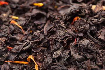 photo close up of dry leaves of tea