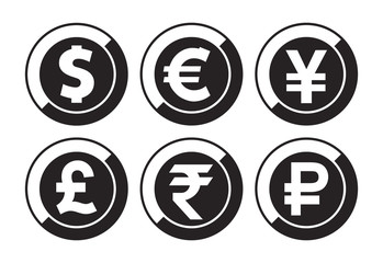 Currency vector icons