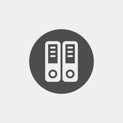 Folder stationery flat vector icon