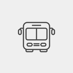 Bus flat vector icon