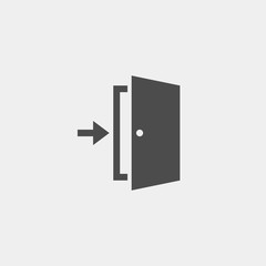 Door flat vector icon. Entance flat vector icon