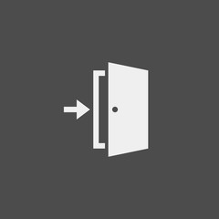 Door flat vector icon. Entance flat vector icon