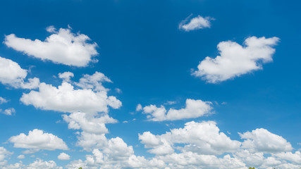 Fototapeta na wymiar Wonderful blue sky and white clouds panorama