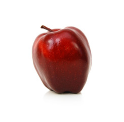 Ripe red apple. Isolated on a white background.