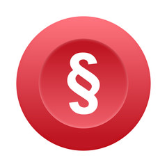 Runder 3D Button - Paragraph - Gesetz