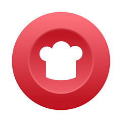 Runder 3D Button - Kochmütze