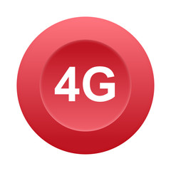 Runder 3D Button - 4G Breitband