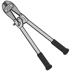  Bolt Cutters Illustration - A vector illustration of a pair of Bolt Cutters.