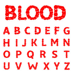 Blood letters alphabet