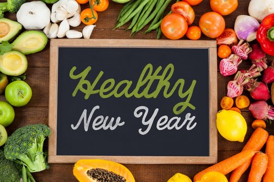 Composite image of healthy new year