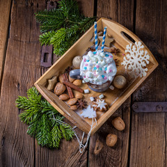 cup of hot chocolate with marshmallows