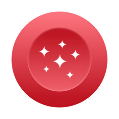 Runder 3D Button - Glitzer