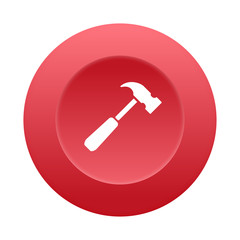Runder 3D Button - Hammer - Service