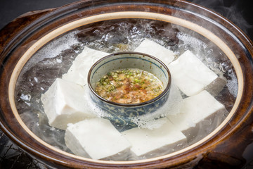 湯どうふ　 boiled tofu (bean curd) japanese food