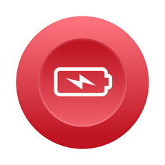 Runder 3D Button - Akku l&auml;dt