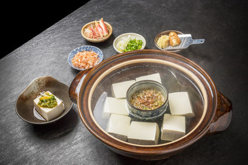 湯どうふ　 boiled tofu (bean curd) japanese food