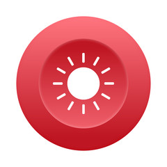 Runder 3D Button - Sonnenschein