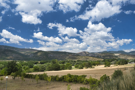 Mountain landscape in Abruzzi at summer