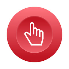 Obraz premium Runder 3D Button - Cursor - Zeigen