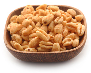 Golden puffed wheat