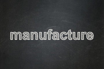 Obraz premium Manufacuring concept: text Manufacture on Black chalkboard background