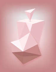 Futurist triangle pattern in pink