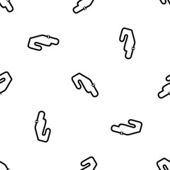 Race circuit pattern seamless black