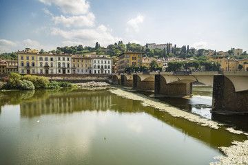 Scenic view of the Lungarno in Florence