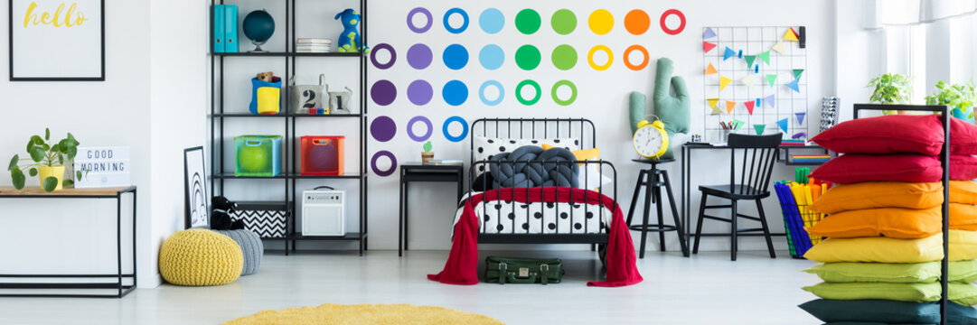 Kids multi color bedroom