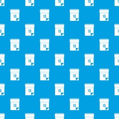 10 date calendar pattern seamless blue