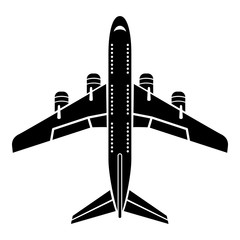 Flying plane icon, simple style