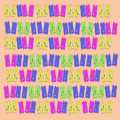 Pins pattern. Hand drawn.