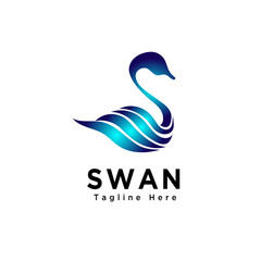 Abstract swan logo