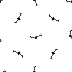 Seesaw pattern seamless black