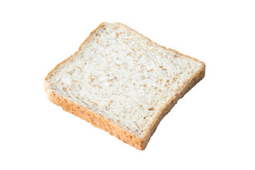Whole wheat bread isolated on white background